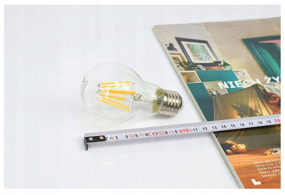 ŻARÓWKA OZDOBNA LED E27 8W FILAMENT Edison 4000K Liczba sztuk 1598 szt.