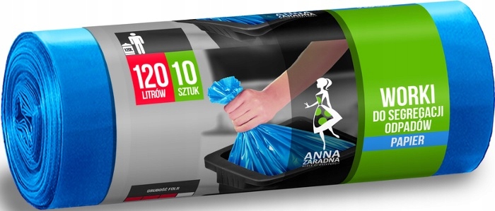 

Worki na śmieci Anna Z 120 l x 10 szt niebieskie