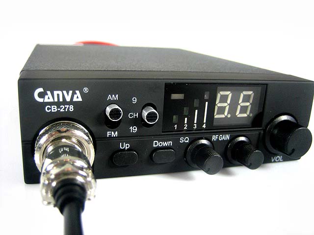 Хит! CB радио CANVA 278 ASQ + антенна стеклянная катушка код производителя CB-278