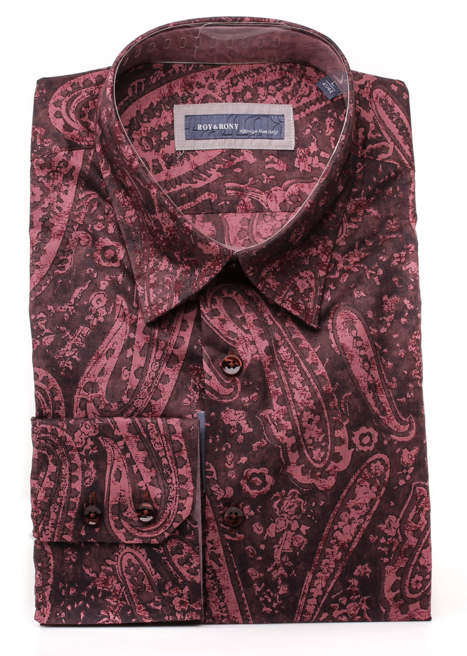 Pánská košile XL 43/44, vypasovaná, slim fit, paisley