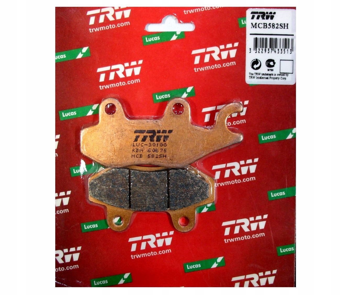 Гальмівні колодки TRW LUCAS MCB582SH TRIUMPH 1050