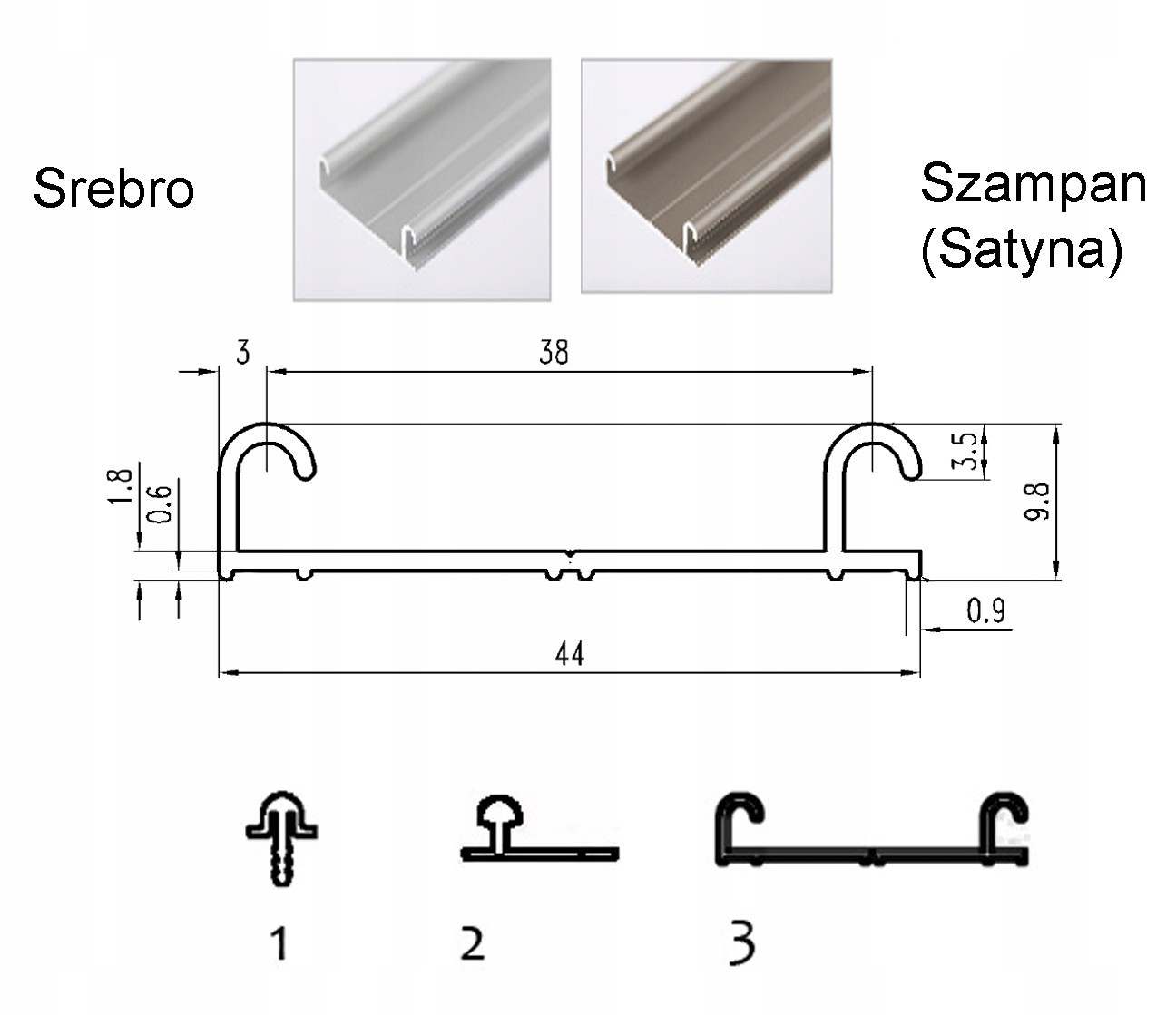 Komplet wózków drzwi przesuwne Easy Średnica 32 mm