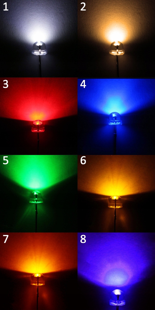 DIODY LED BIAŁE I KOLOROWE 5mm 100 SZTUK dioda Marka Lokta