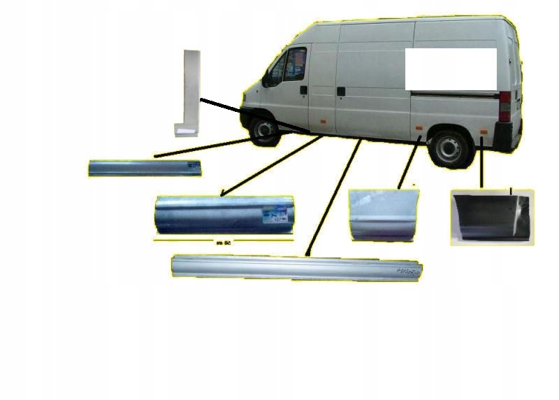 Ducato Boxer Jumper пороговые пороги 6 элементов