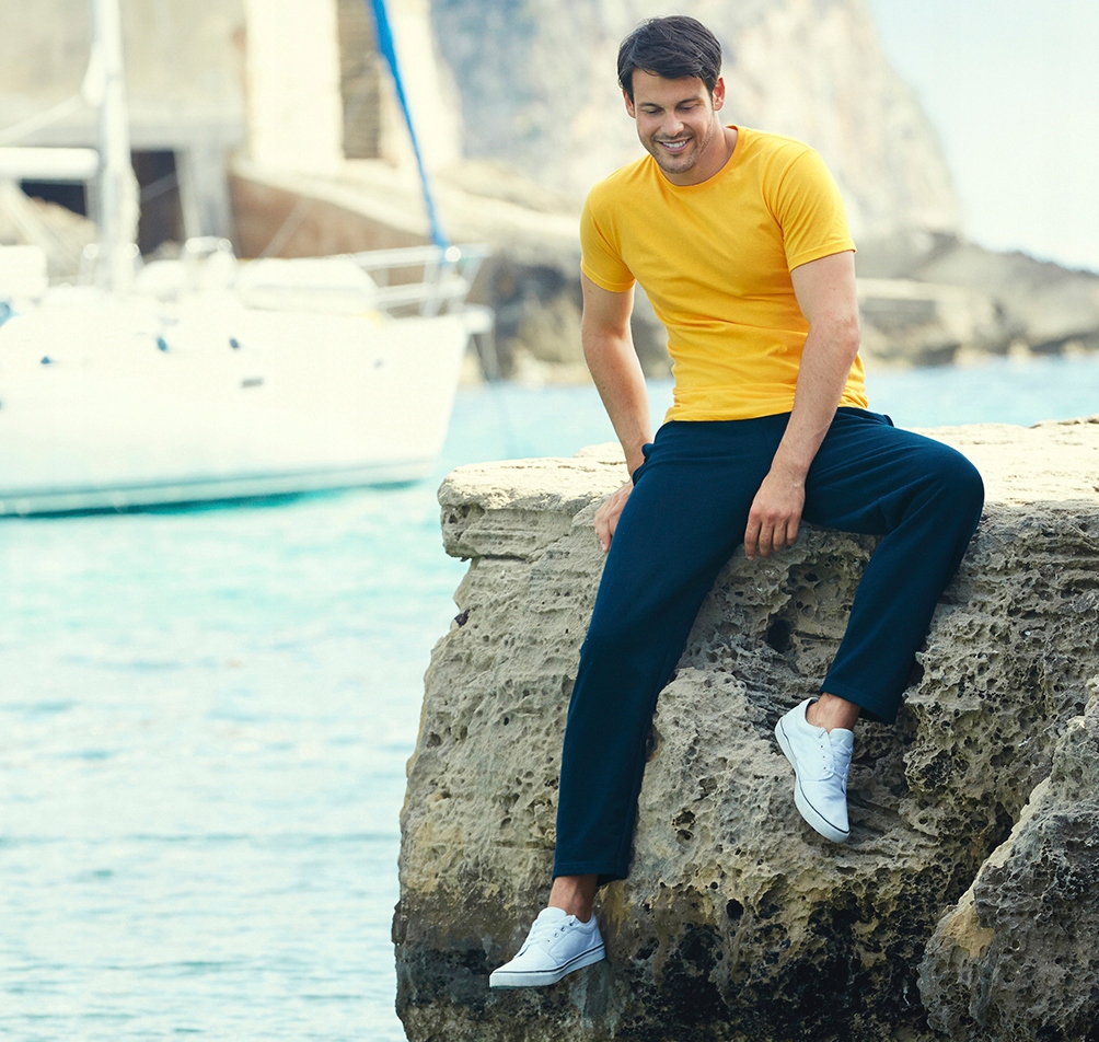 SPODNIE DRESOWE DRES - FRUIT - LIGHT deep navy M Model Open hem Jog Pants