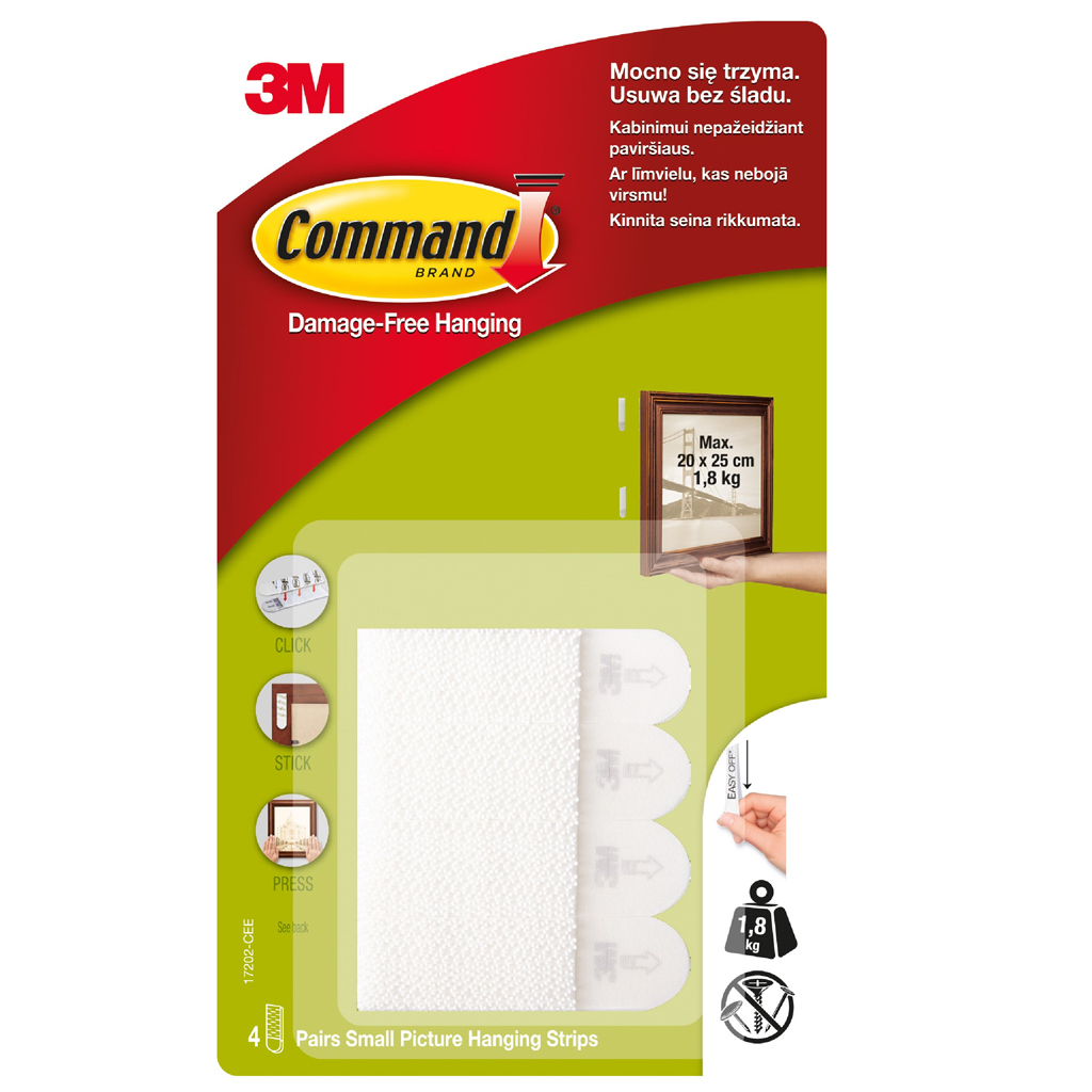 

Command 3M Małe rzepy do obrazów, ramek 0,9kg/szt.