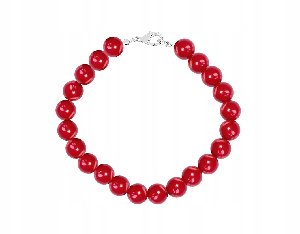 

Bransoletka Korale Perełki Perły Czerwone 8mm 19cm