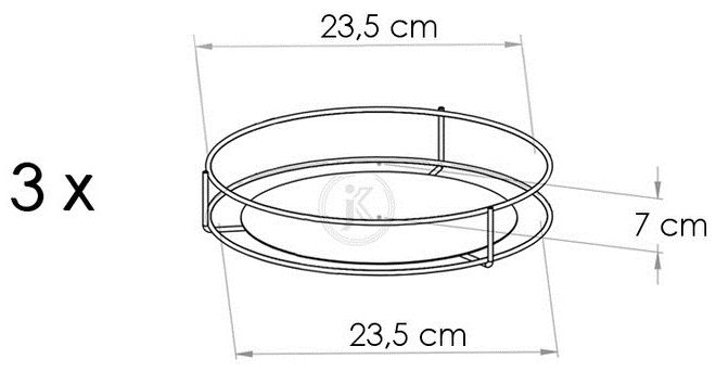 KWIETNIK METALOWY STOJAK NA 3 KWIATY METAL 91CM 2B Maksymalna liczba donic 3