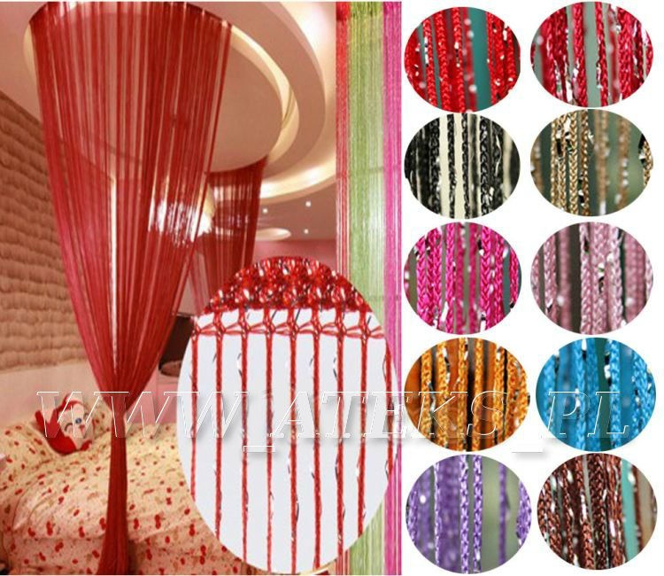 FIRANKI MAKARONY SREBRNA NIĆ FIRANY 150x160 KOLORY Marka inna