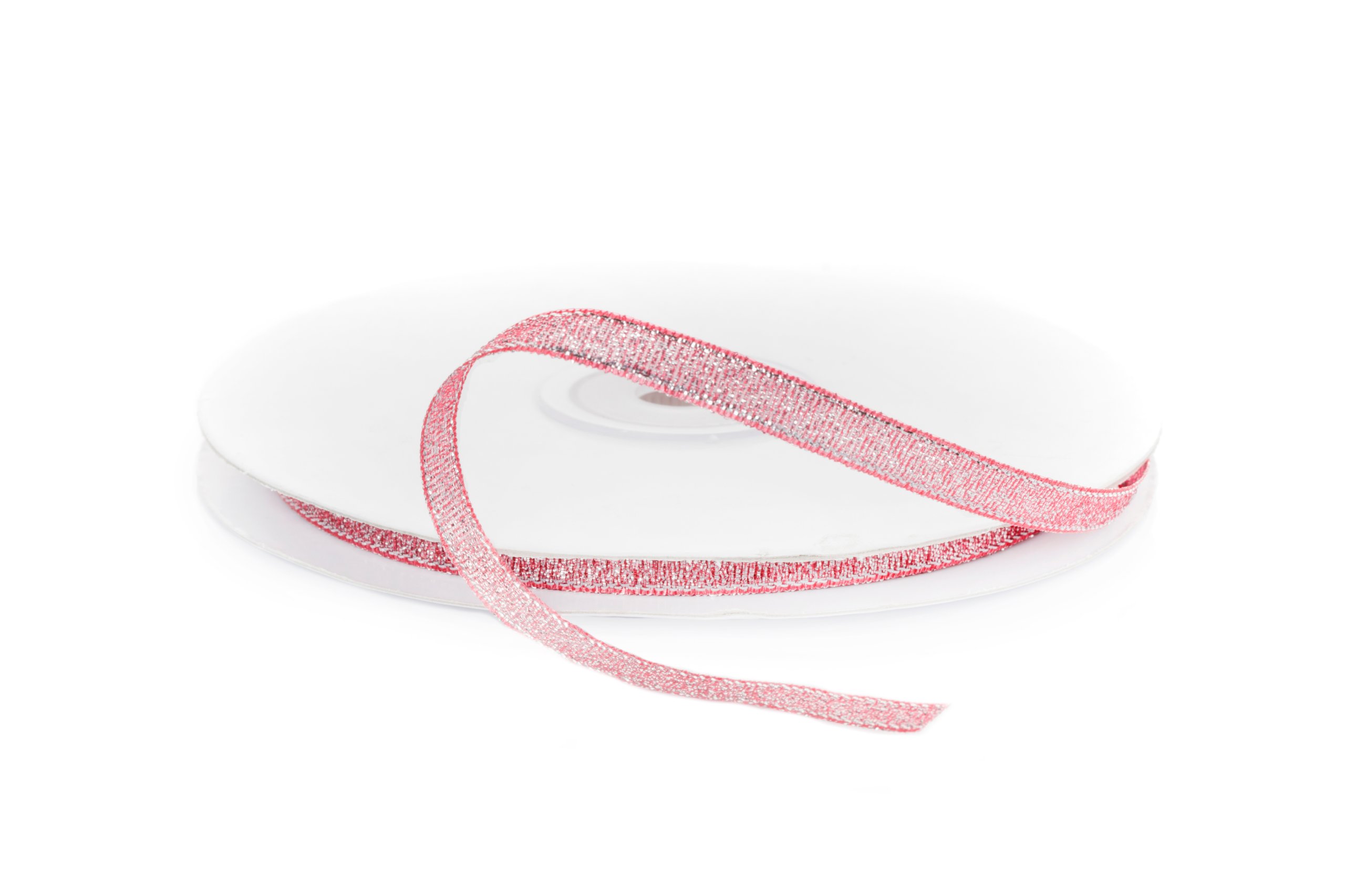 

Tasiemka Brokatowa Różowa Wstążka 6mm 001