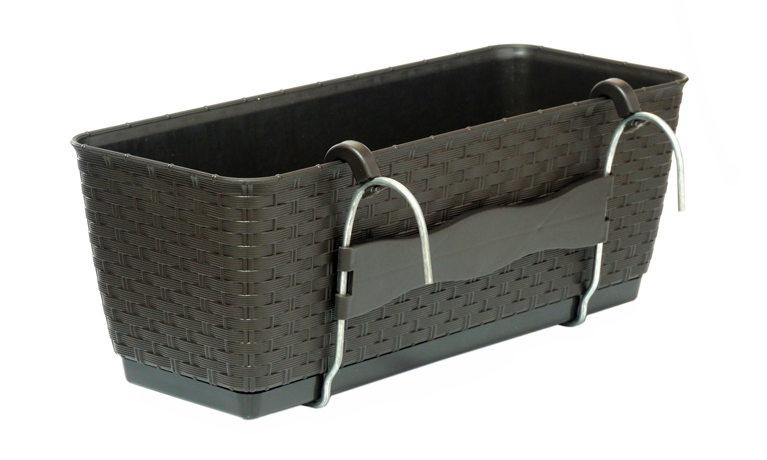 

Doniczka balkonowa z podstawką 49x17cm Rattanowa