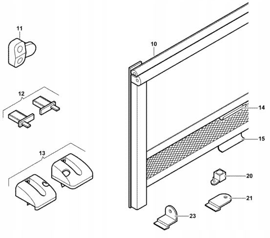 Końcówka Do Rolet Okiennych Dometic Seitz Para WDK Numer katalogowy części czardom