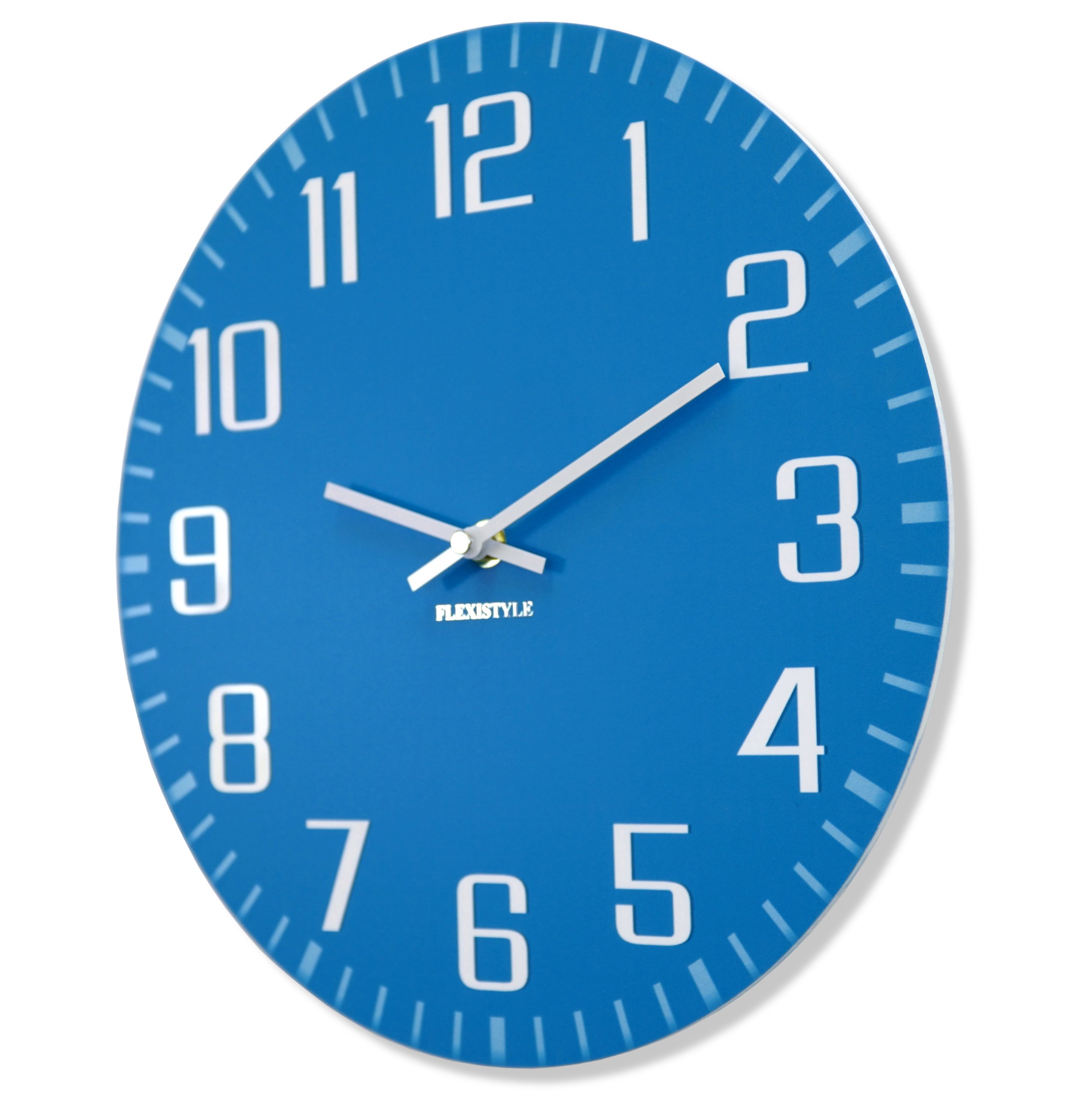 Nowoczesny czytelny zegar ścienny FACILE niebieski Typ ścienny