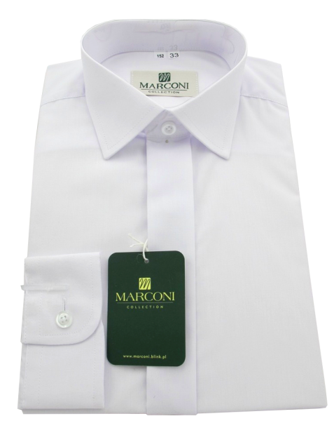 BIAŁA KOSZULA wizytowa MARCONI rozm.158 Materiał dominujący bawełna