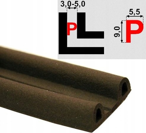 USZCZELKA DO OKIEN DRZWI PROFIL P BRĄZOWA 1m Marka Irma