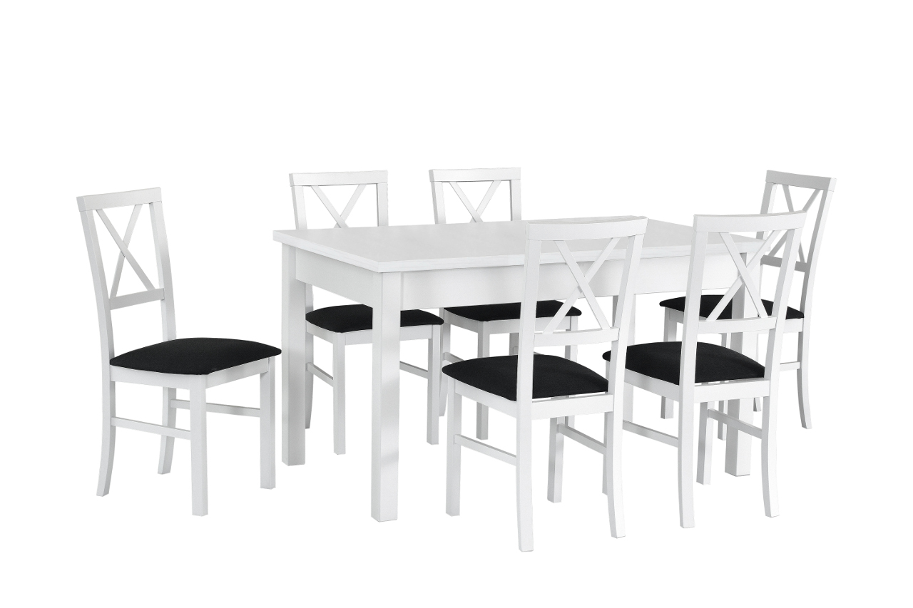 Комплект 6 стульев. Набор мебели (стол + 4 стула) Вайт бел.. Комплект стол Comfort+ 6 стульев. Комплект мебели для кухни стол и стулья. Стол обеденный "со 1" белый.