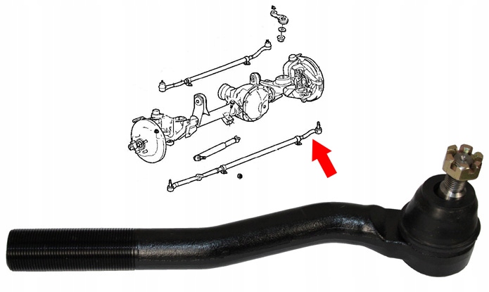 Koncovka tyče Jeep Grand Cherokee WJ 1999-2004 ľavá