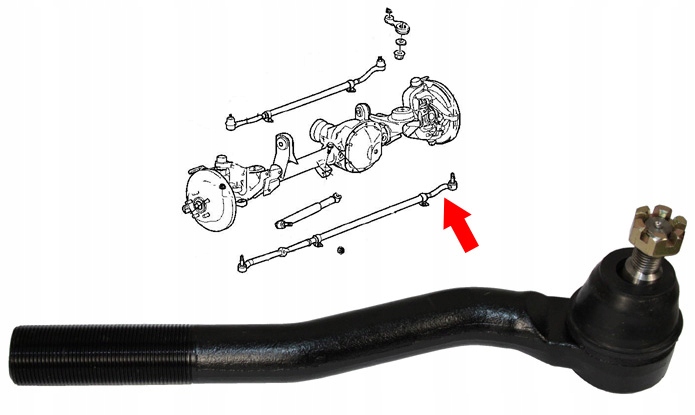 Końcówka drążka Jeep Grand Cherokee WJ 99-04 lewa