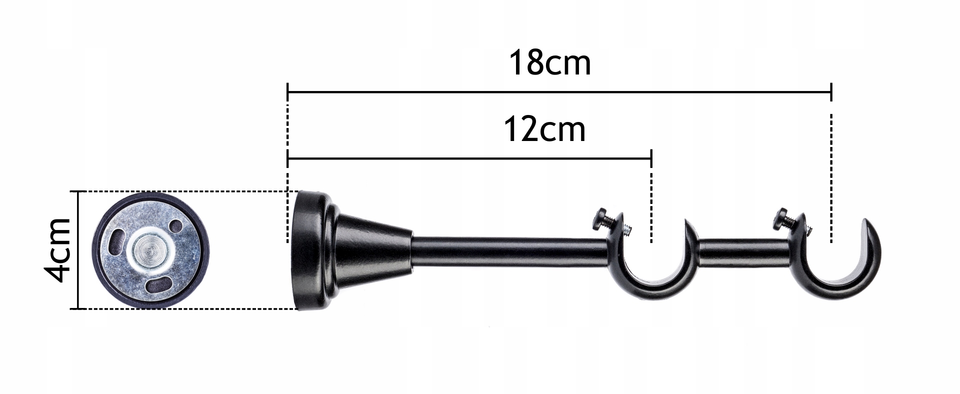 

Wspornik 19+19 MM Podwójny Otwarty Karnisze Metal