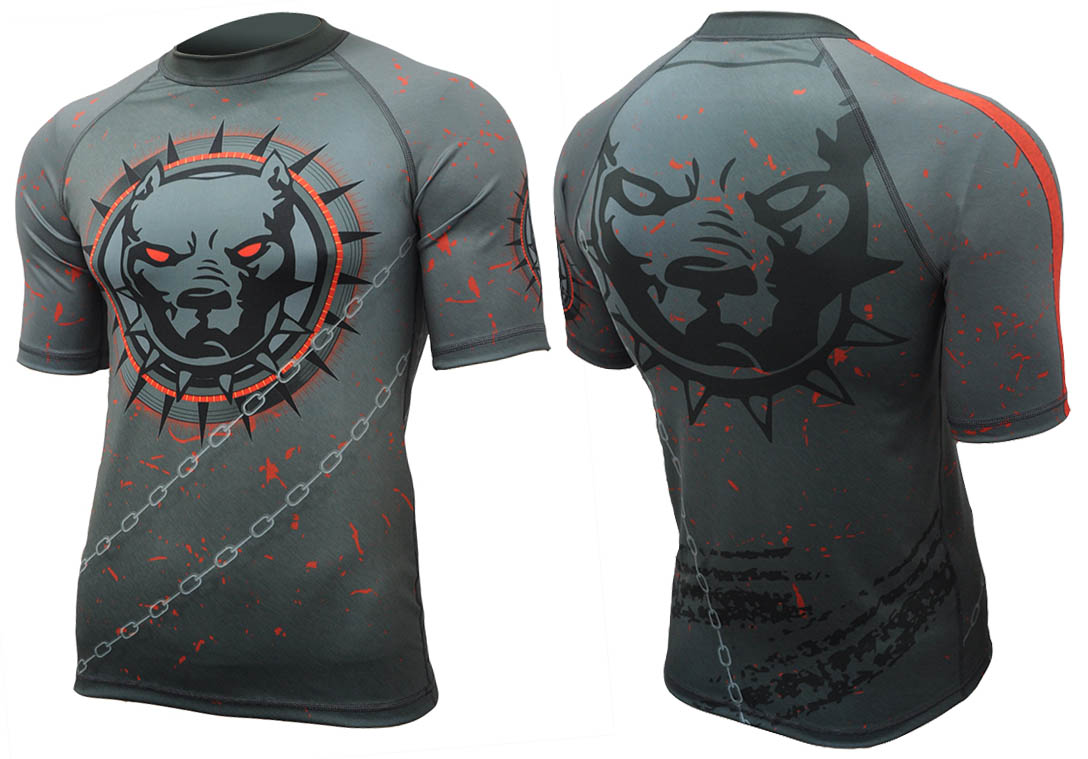 

Rashguard termoaktywny z krótkim rękawem. Na siłkę