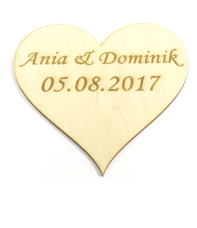 15x15cm весільний стіл серце ім'я і дата XD4