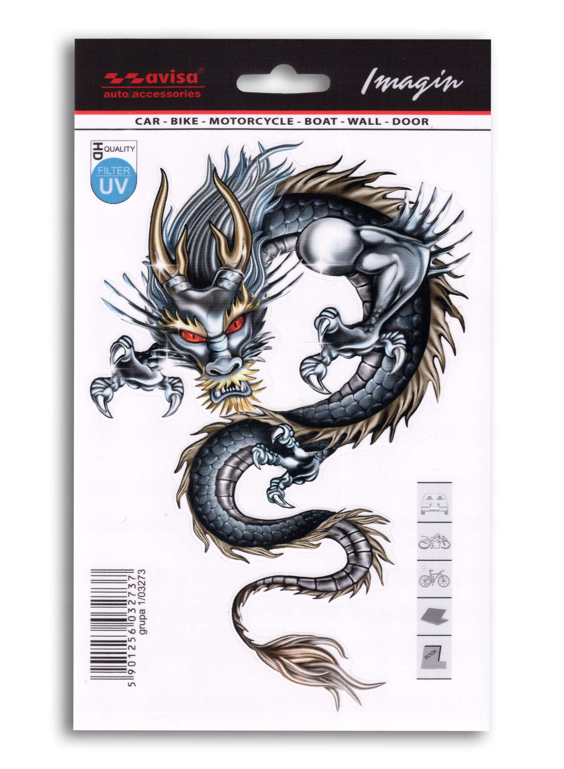 

Dragon Smok Naklejka Na Samochód Auto 19cm