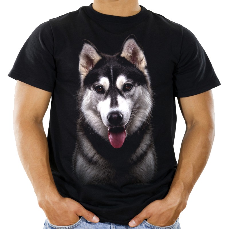 

Koszulka z psem husky syberyjski pies t-shirt S hq