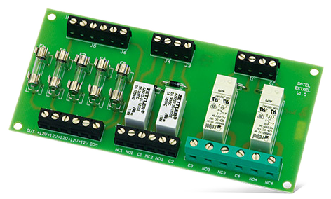 

Moduł 4 Przekaźników 12V Satel MP-1 4A/48V 8A/250V