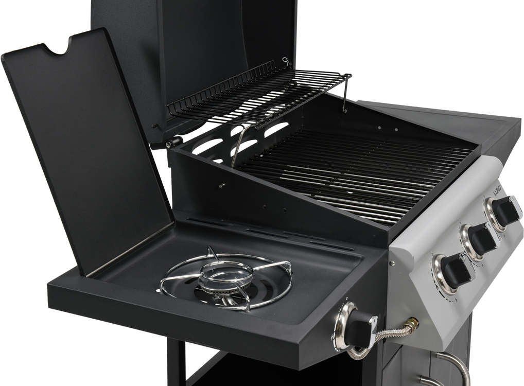 GRILL OGRODOWY GAZOWY Z SZAFKĄ I PALNIKIEM BOCZNYM Kod producenta 99642