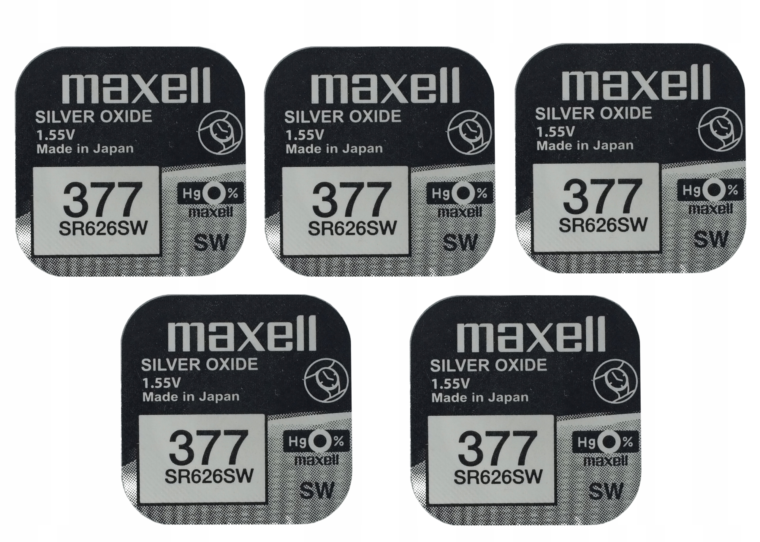 

5x bateria 377 SR626SW D377 SR66 Maxell AG4 L626