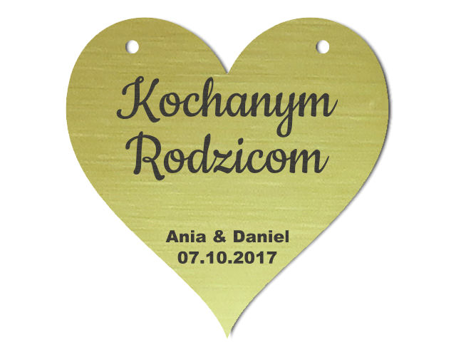 

Serce 'Kochanym Rodzicom' z Imionami i Datą XK72