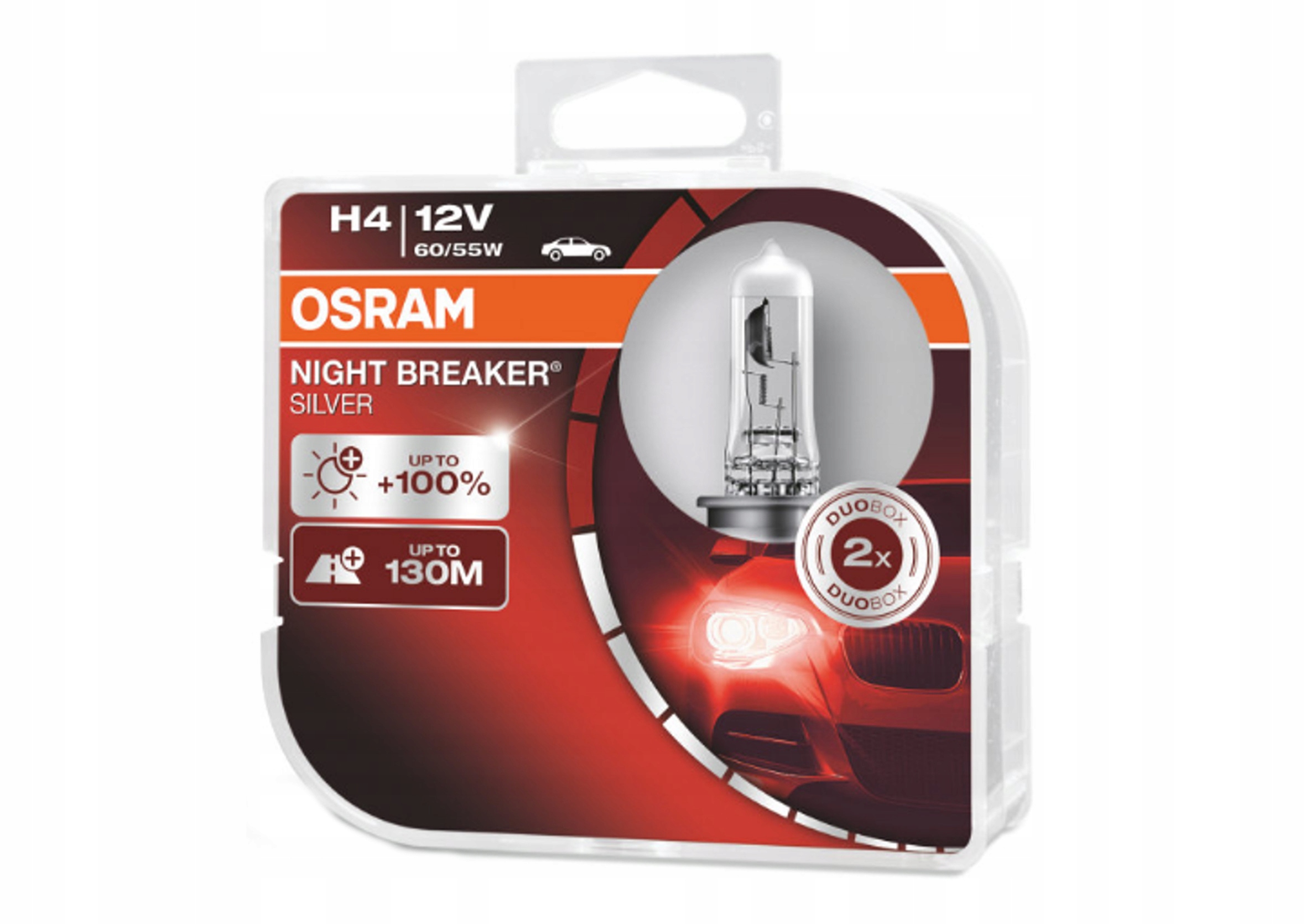 

Osram Night Breaker Silver H4 12V +100% Duobox