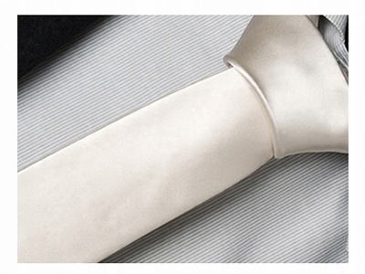 

Ecru Ivory Wąski 6cm Gładki Krawat Męski gjs92