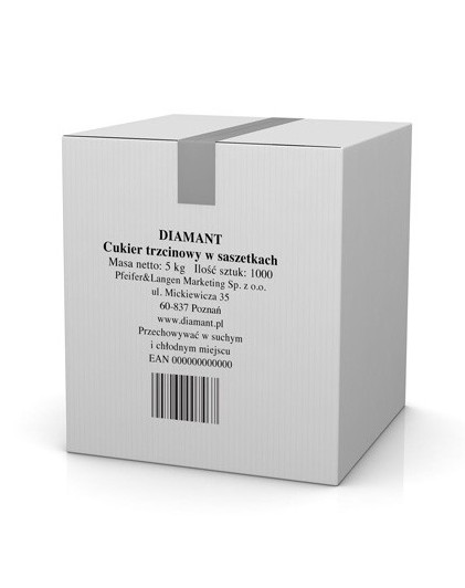 Liečebný ústav DIAMANT hnedý cukor sáčky 1000 x 5 g