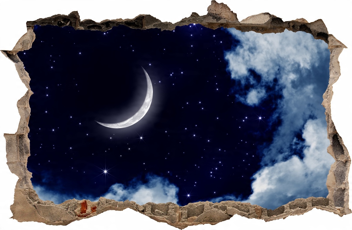 

Naklejki Na Ścianę Dziura Księżyc Noc 49 100x65 cm