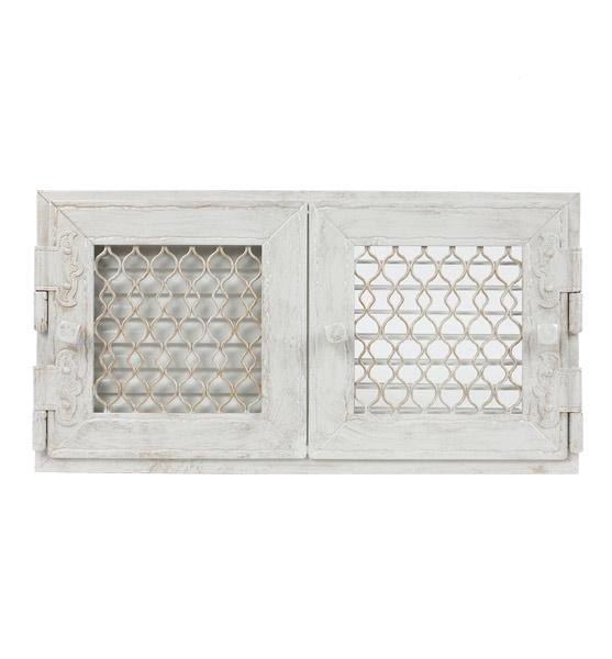 Krbová mřížka antik dvojitá bílá 22x44 Retro