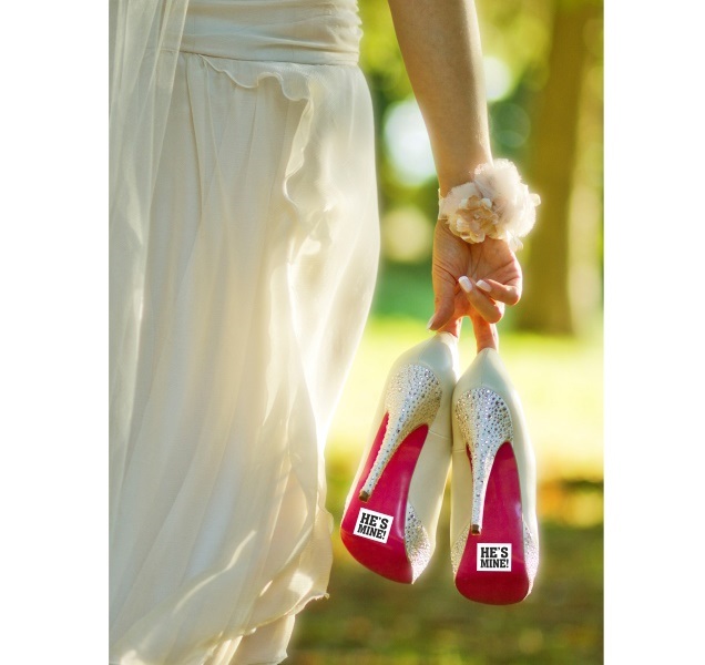 Naklejki na pod buty dla męża i żony na ślub NB12 Płeć uniseks