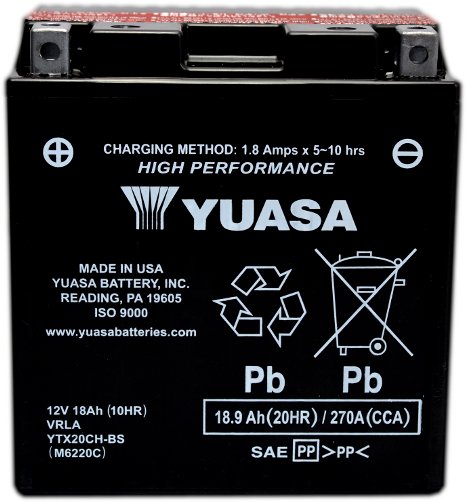 YTX20CH-BS - YUASA YTX20CH-BS 12V 18.9 AH 270A