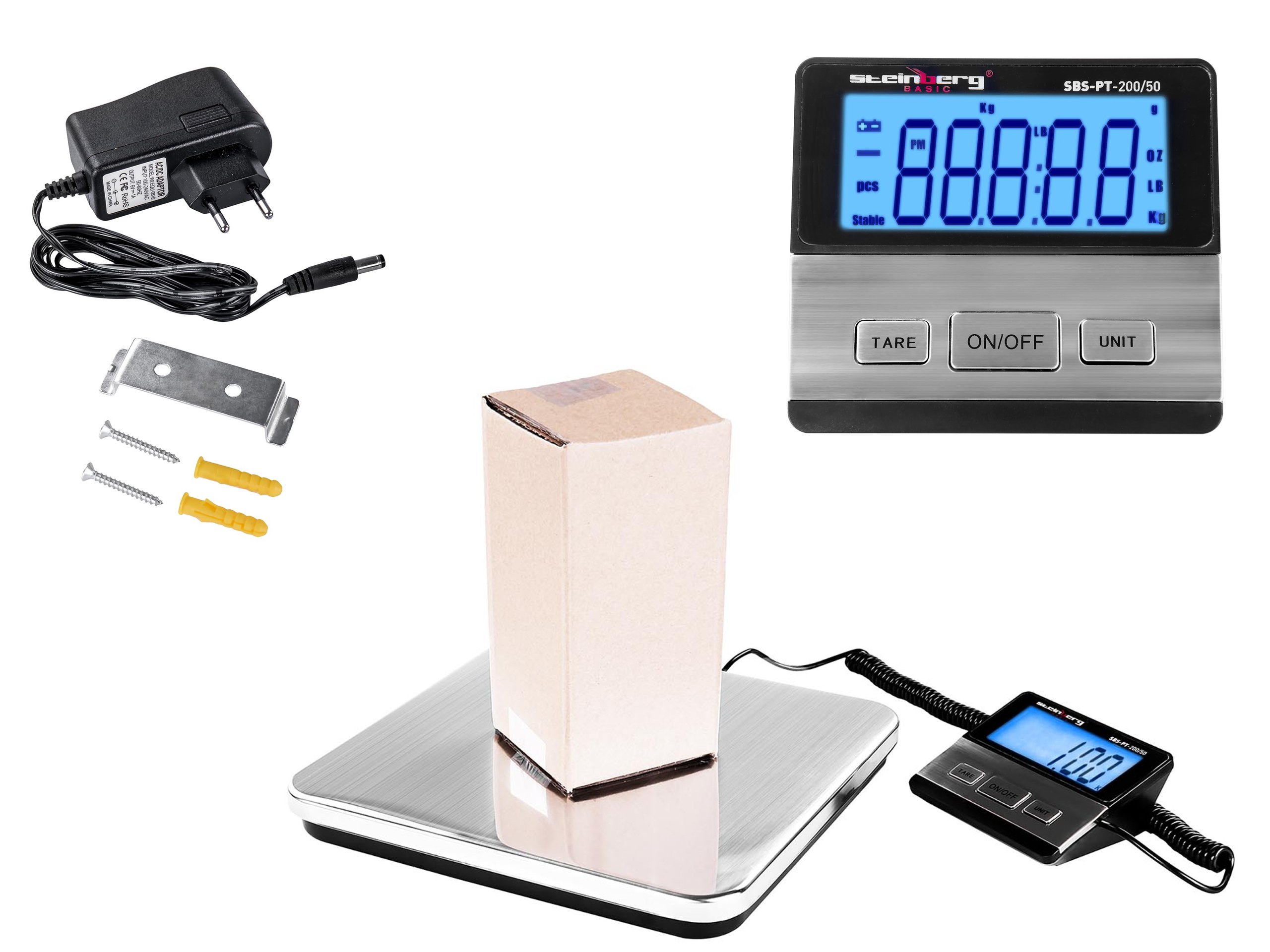 

Waga Platformowa Mobilna 200kg Paczkowa Na Baterie