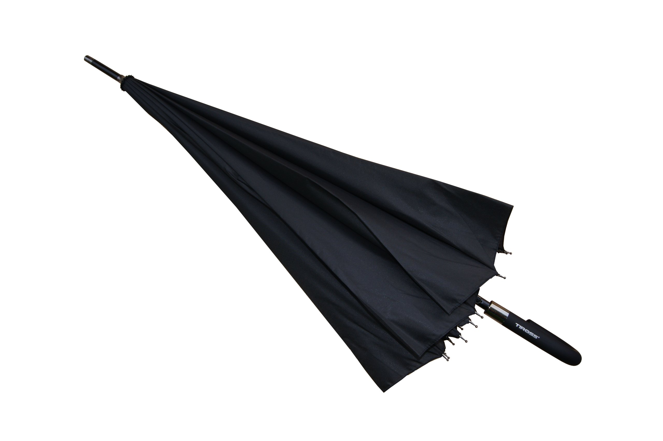 PARASOL RZĄDOWY 140CM DUŻY XXL 16 DRUTÓW Z WŁÓKNA Kolor czarny