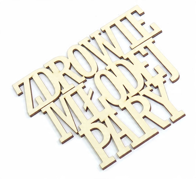 

Dekor Napis Zdrowie Młodej Pary Decoupage VR9