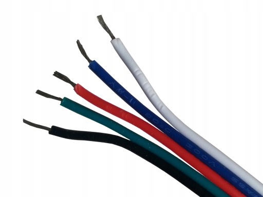 

Przewód kabel Led Rgbw miedziany Tlyp 5x0,35mm 1m