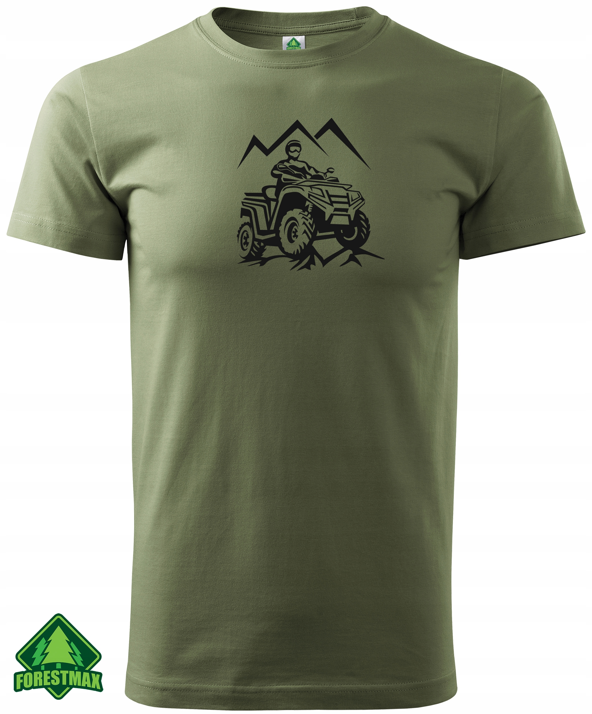 FORESTMAX T-SHIRT KHAKI NADRUK ATV QUAD OFF ROAD Płeć mężczyzna