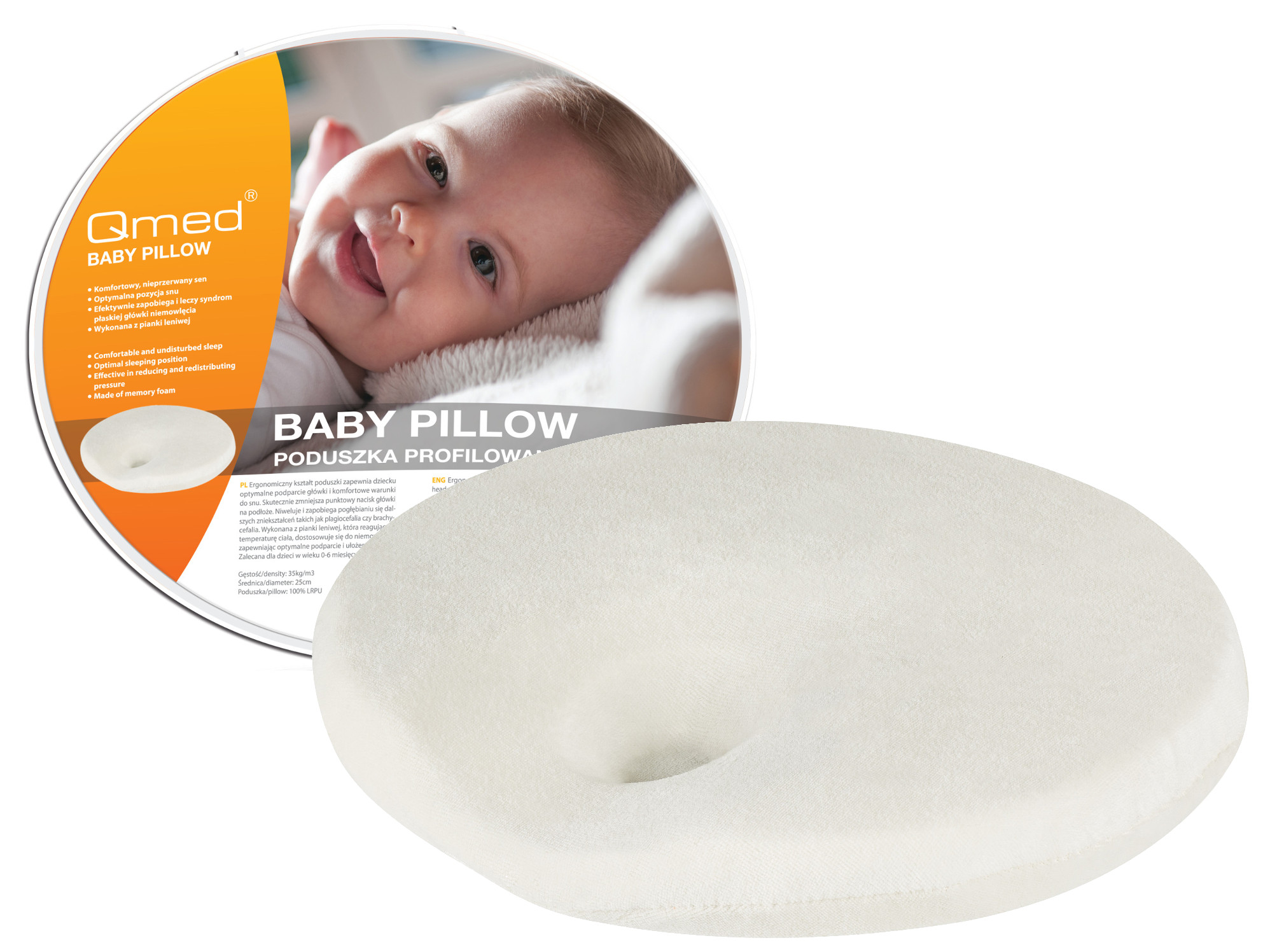 Baby Pillow подушка детская Qmed ортопедическая