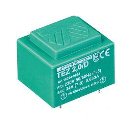 Tez 2.5/D 230/15V Hálózati transzformátor 15V 2,5VA TEZ2,5D 230V/15V