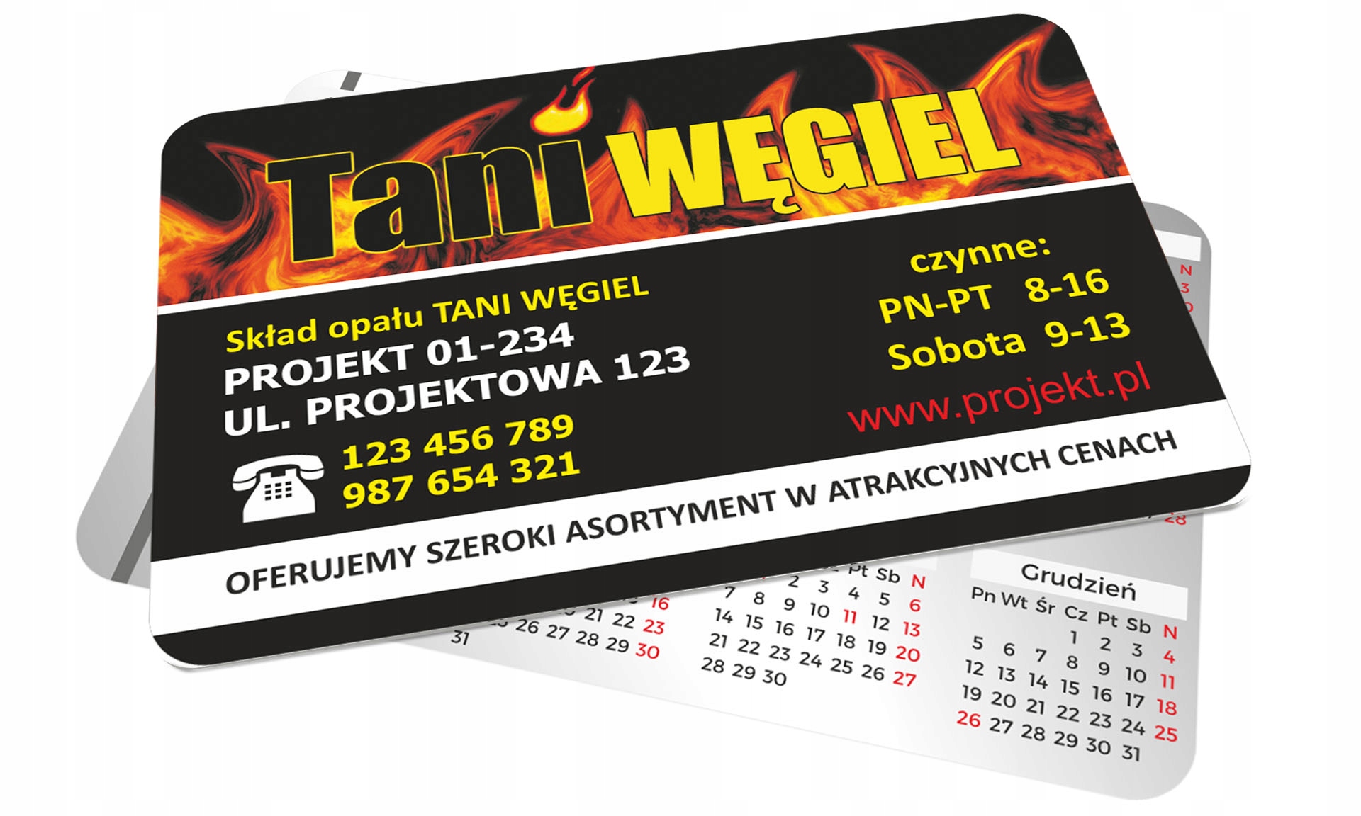 100 kalendarze listkowe biznes karty projekt! 1% Kalendarz na rok 2024