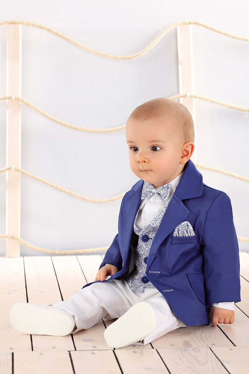 GARNITUR 5cz. MARYNARKA SPODNIE KAMIZELKA KOSZULA MUCHA r.86 A23A Kod producenta POL0011