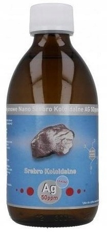 

Niejonowe Nano Srebro Koloidalne Ag 50 ppm 300ml