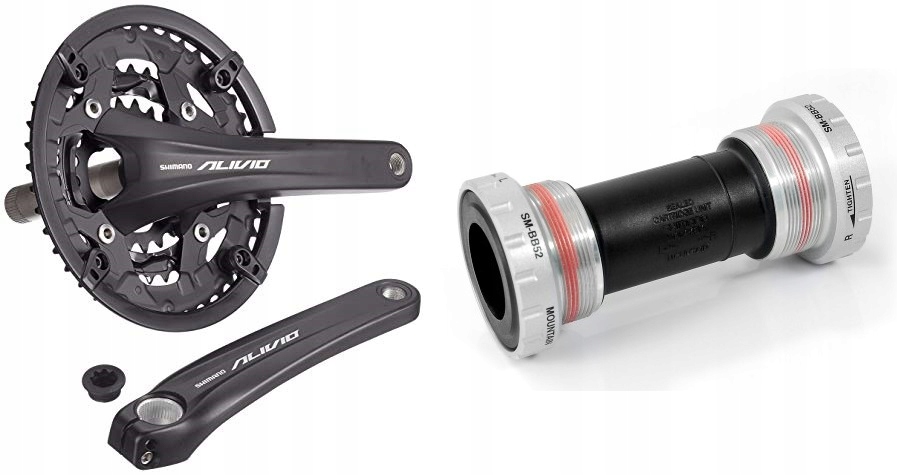 

Zestaw korba +support Alivio 9rz FC-T4060 48x36x26