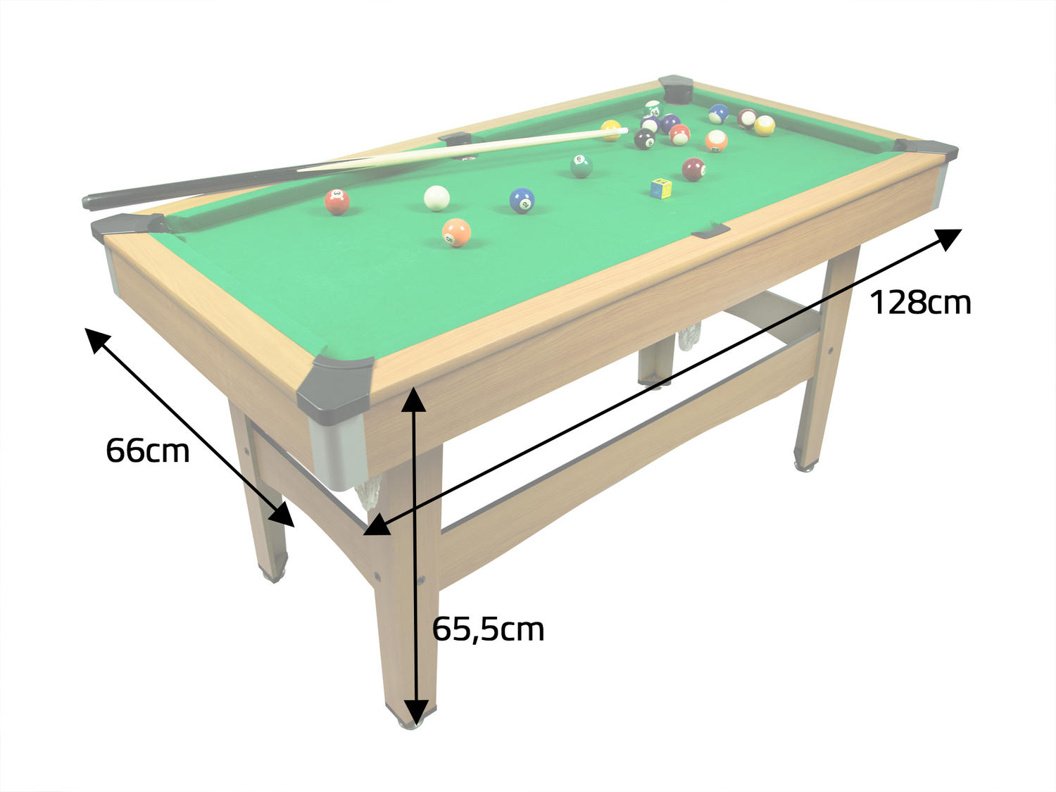 полный размер бильярдного стола